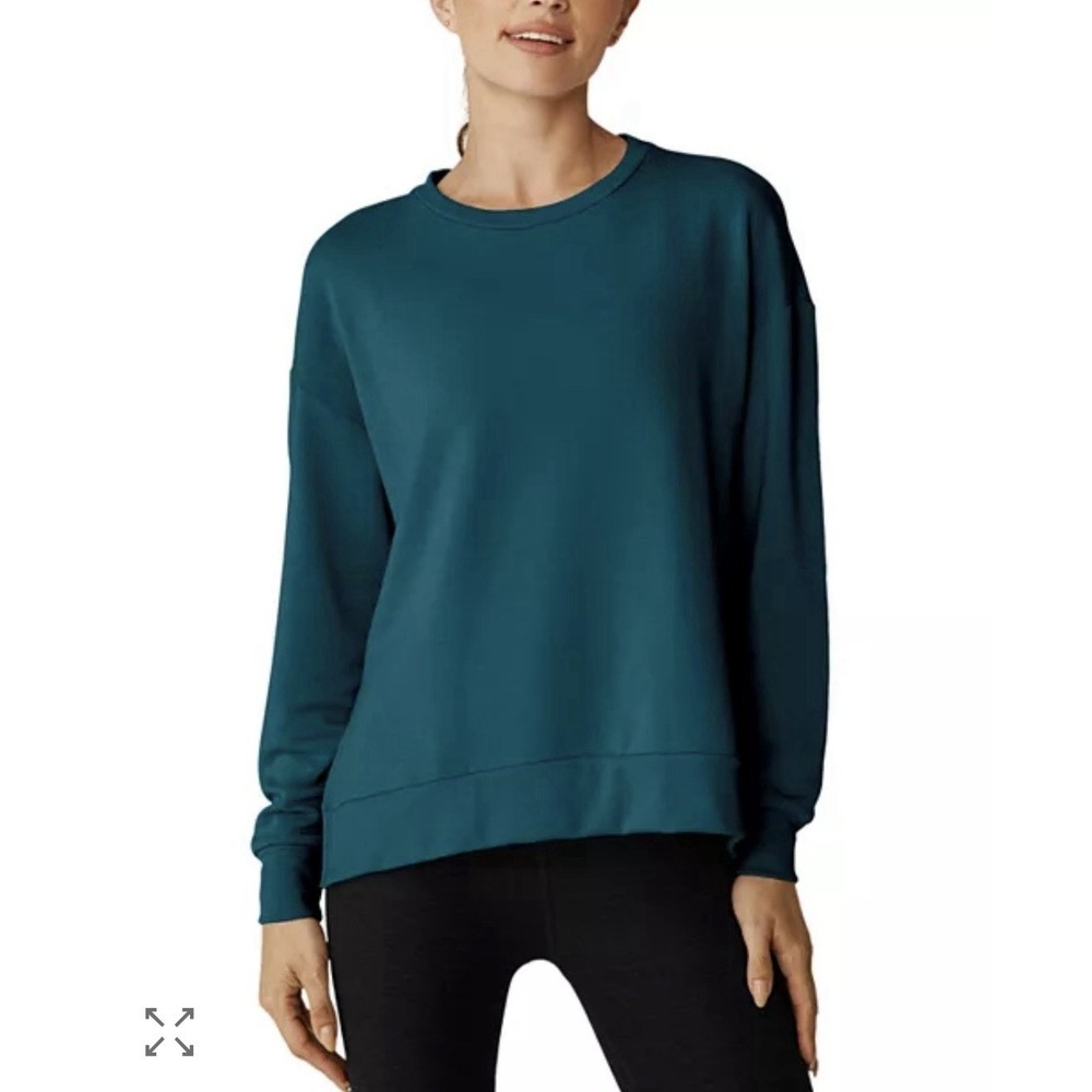 Beyond Yoga Spacedye Pullover Sweatshirt Teal 2X NWT Crewneck Athleisure